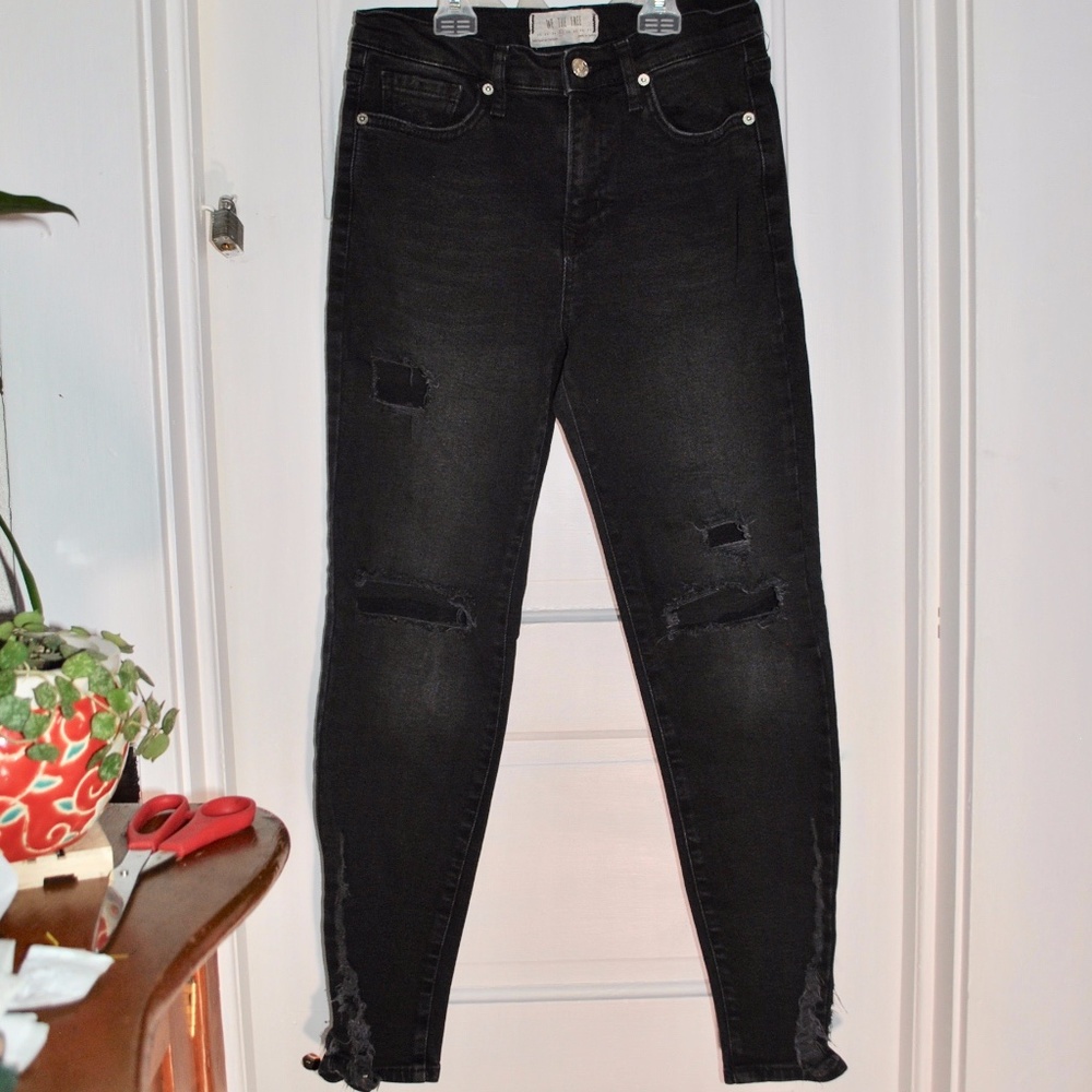 Free People We The Free Black Distressed Jeans